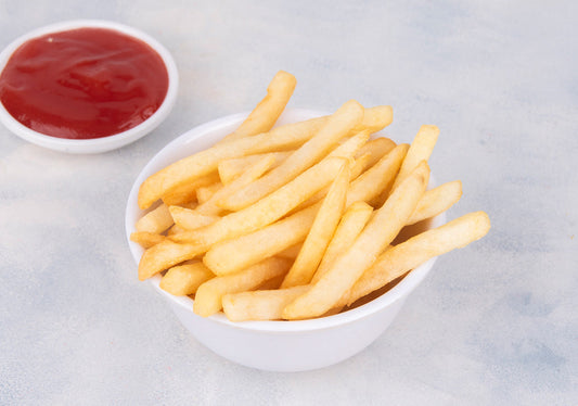 Delicious crispy French fries served as a fried starter at Heeran Al Dar Cafeteria.