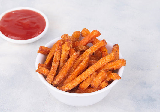 Delicious Sweet Potato Frise from Heeran Al Dar Cafeteria, featuring crispy fried sweet potato fries, perfect as a starter.