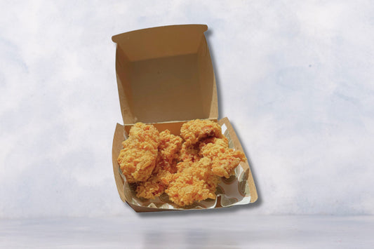 Delicious Crispy Chicken Bites from Heraan Al Dar Cafeteria, featuring a golden crispy exterior and tender juicy chicken inside, perfect for snacking.